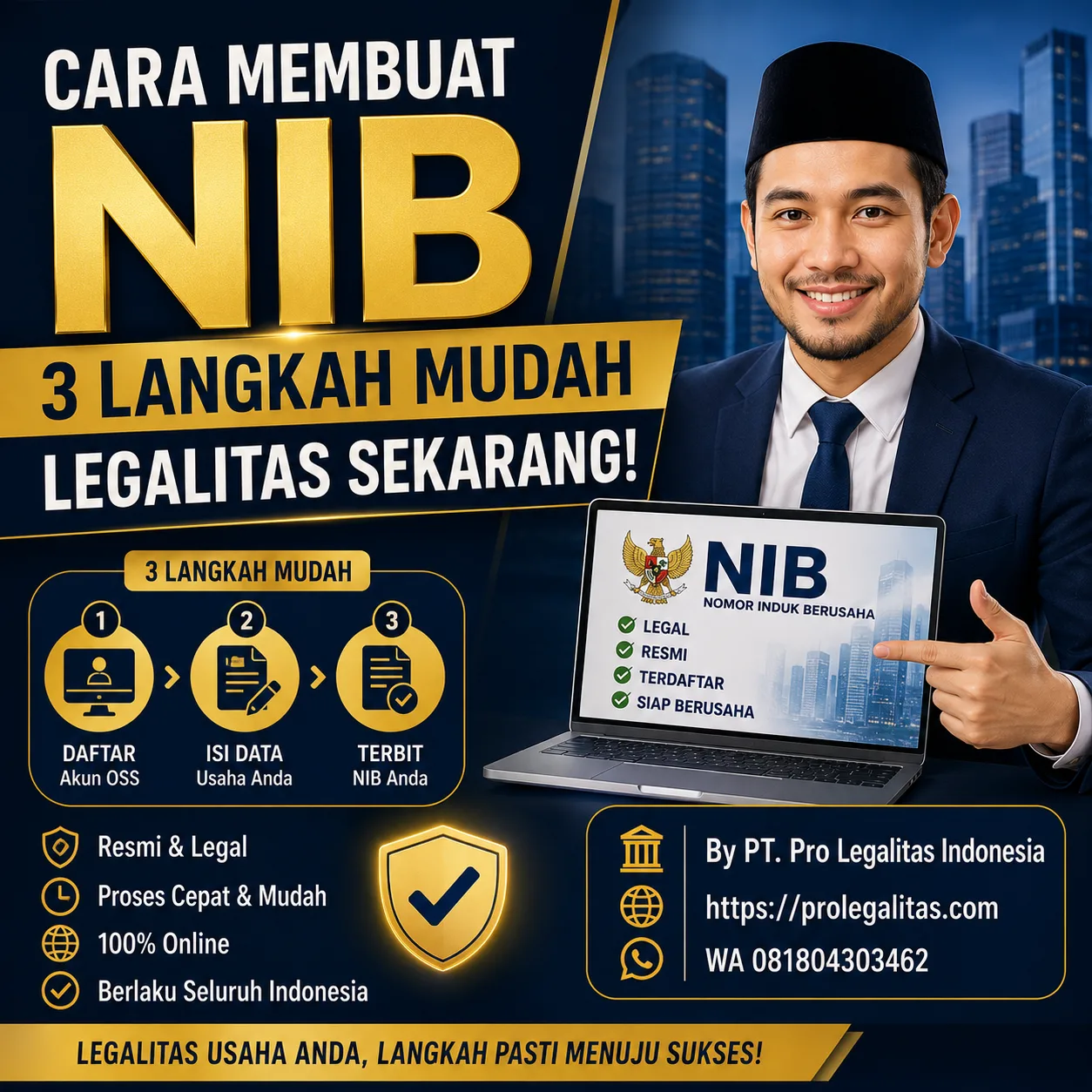 Cara Membuat NIB 3 Langkah Mudah