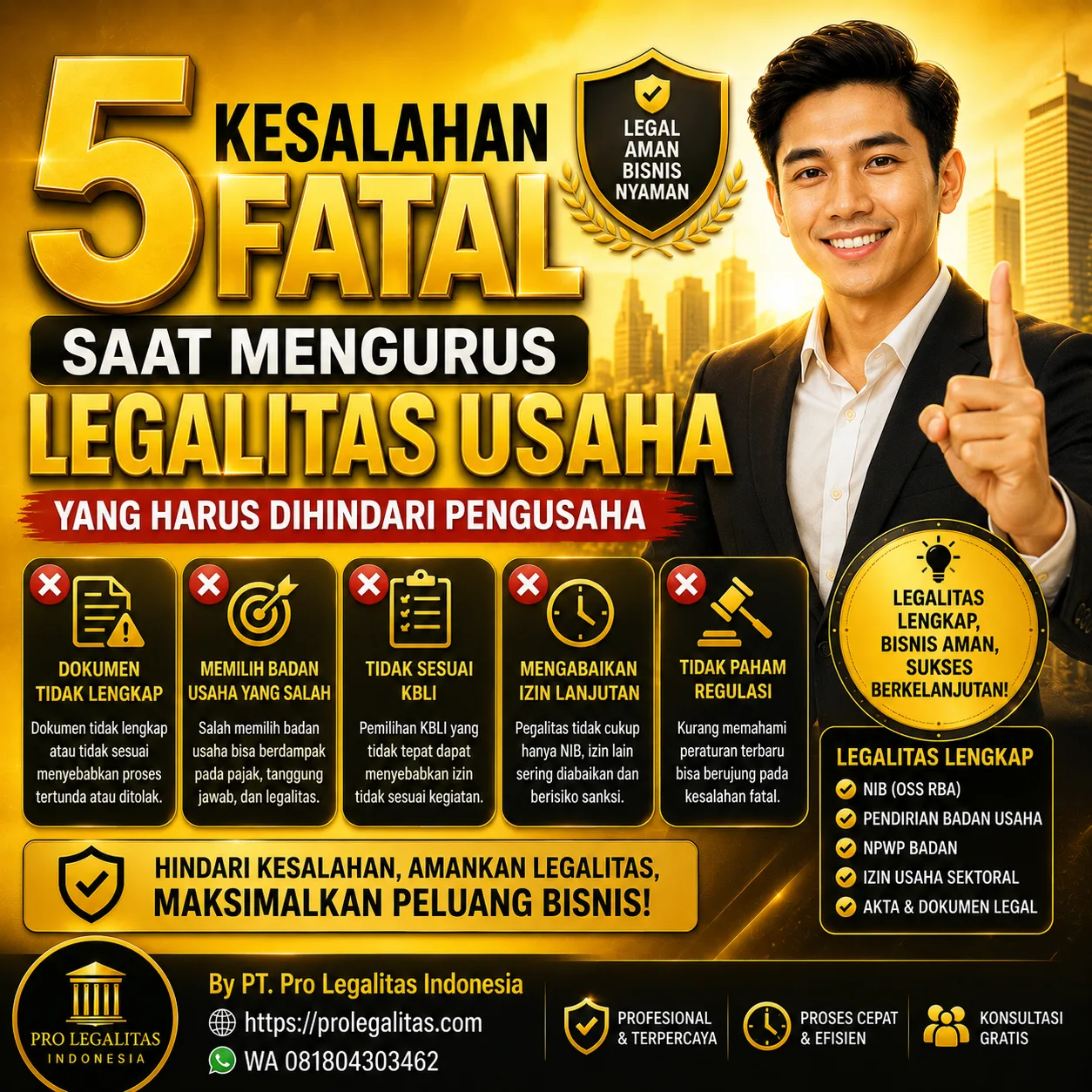 kesalahan mengurus legalitas usaha