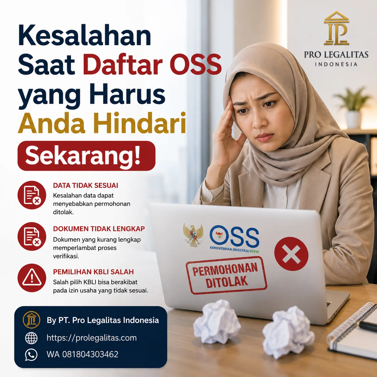 Kesalahan Saat Daftar Oss